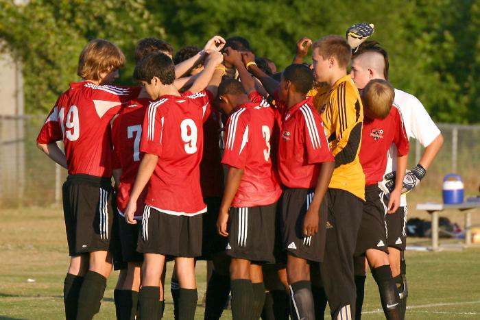 Pre-game huddle - Team!