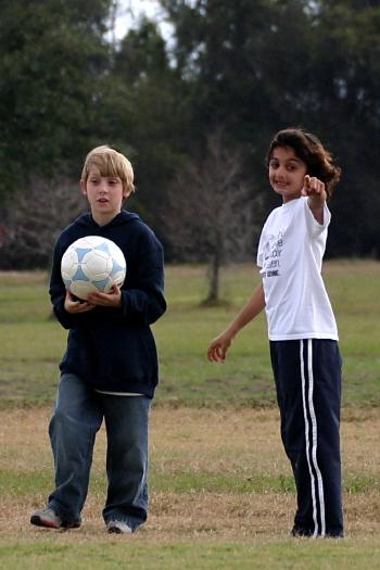 Jacob and Adam on the sidelines