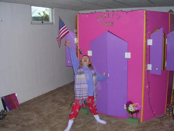 Christmas '04 - Marie gets her long-awaited shed