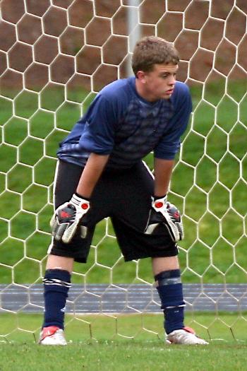 Stephen in goal