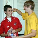 Chris and his cousin John, who was on the opposing team