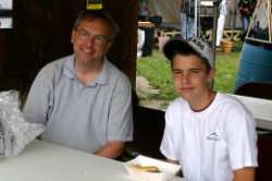 Frank and John enjoyed a snack