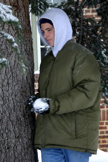 However, John is always ready with a snowball