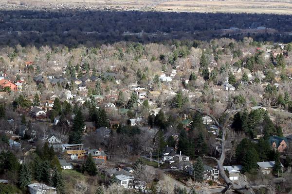 Panning South, here's University Hill