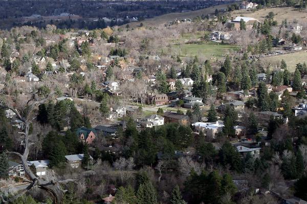 A little more South is the Chatauqua area.  Our house is somewhere in the trees.