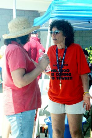 Even director Ellen confers with Maggie